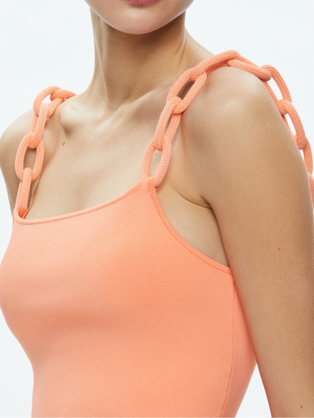 Alice & Olivia Alina Midi Dress in Coral